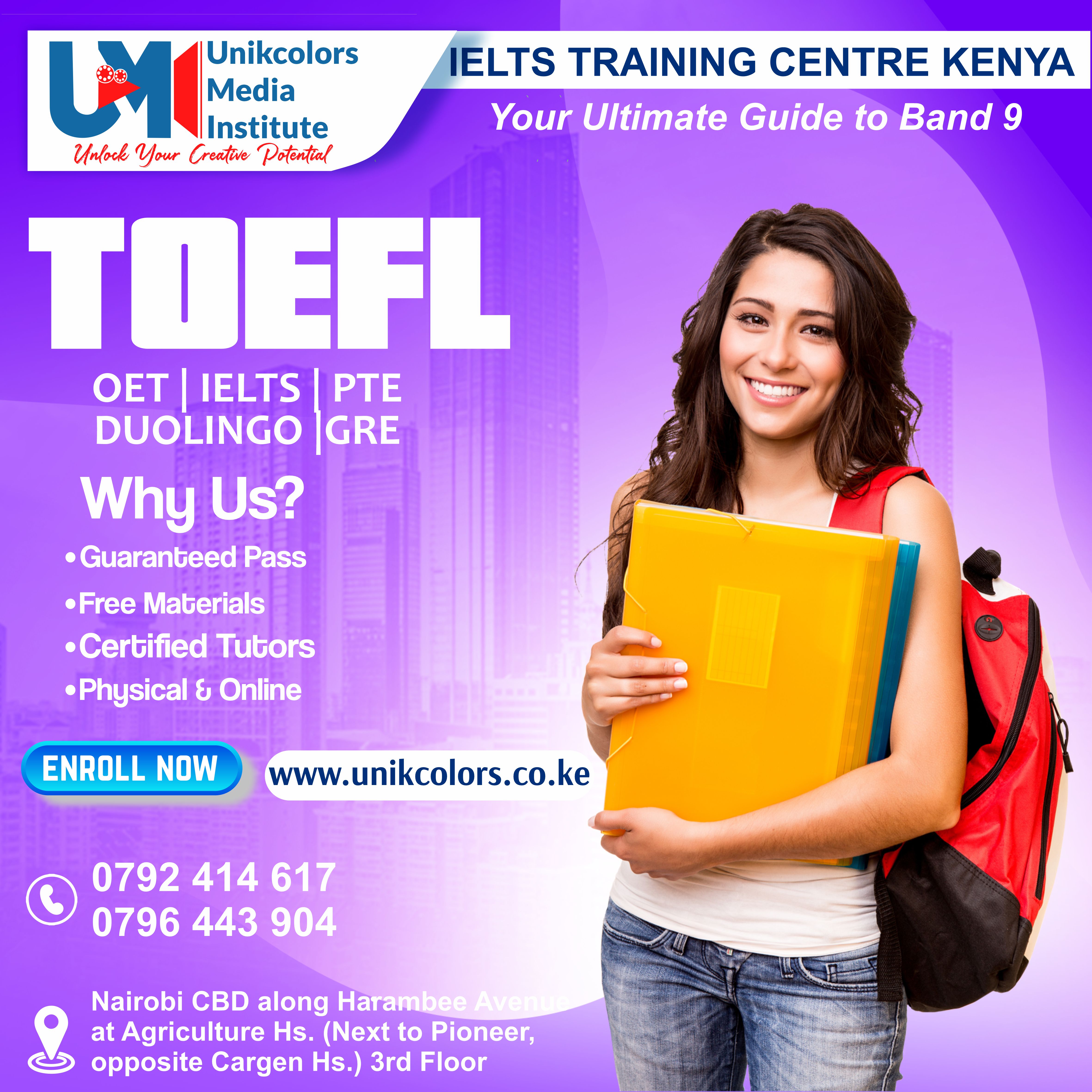 IELTS TRAINING CENTRE KENYA - IELTS PREPARATION | OET | TOEFL | PTE | GRE | DUOLINGO